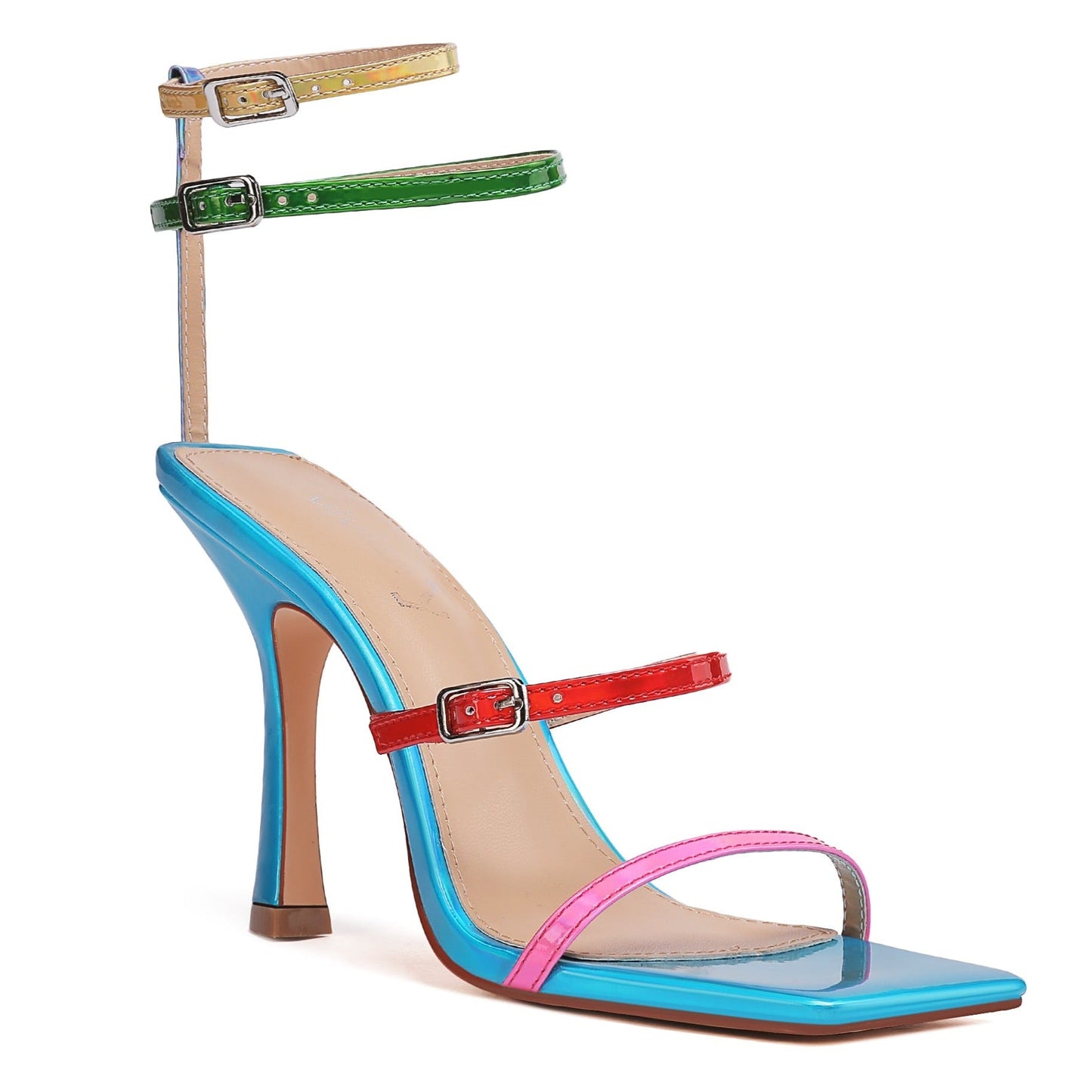 Audette 99 Square Strappy Sandals - Vivianly Shoes - Stilettos