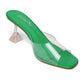 Denise 69 Clear Heeled Sandals - Vivianly Shoes - Kitten Heels