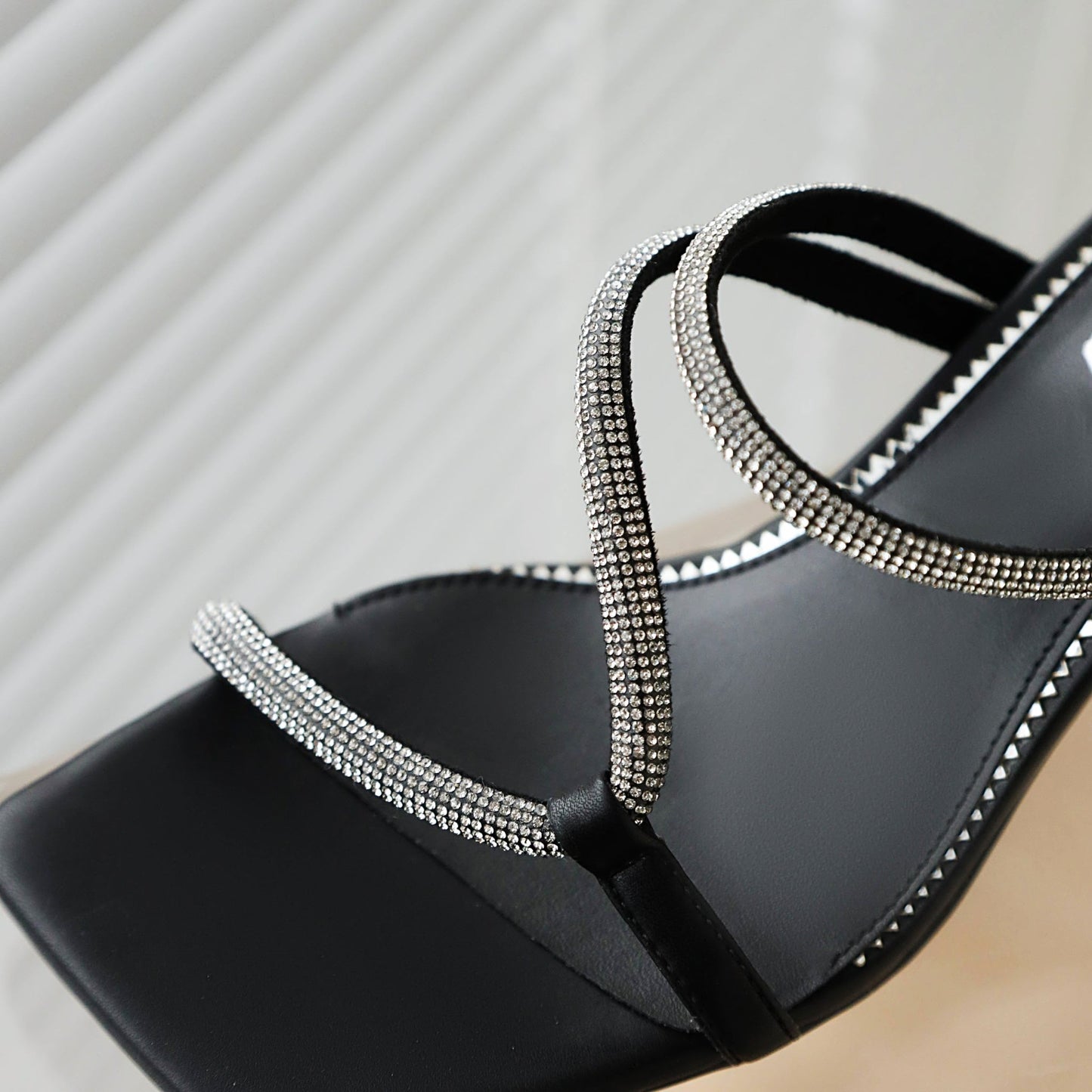 Luciana 69 Clear Sandals - Vivianly Shoes - chunky heels