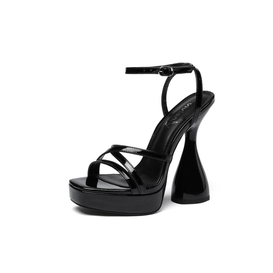 Cherry 140 Platform High Heels - Vivianly Shoes - Chunky Heels
