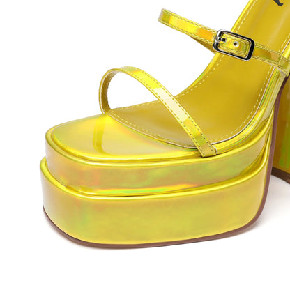 Ellie 140 Chunky Platform Pumps - Vivianly Shoes - Chunky Heels