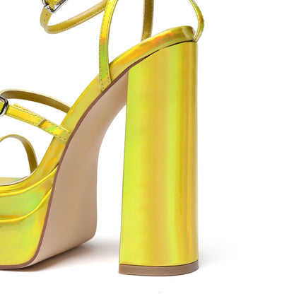 Ellie 140 Chunky Platform Pumps - Vivianly Shoes - Chunky Heels