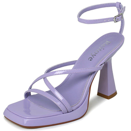 Jules 100 Chunky Platform Heels - Vivianly Shoes - Stilettos