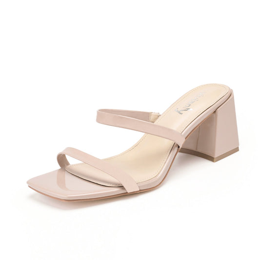 Lana 70 Open-Toe Chunky Mules - Vivianly Shoes - Chunky Heels