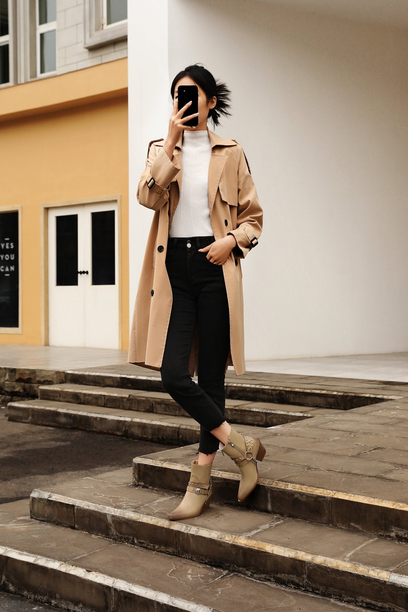 Maria 55 Studded Cowboy Ankle Boots - Vivianly Shoes - Ankle Boots