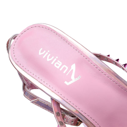 Maxine 140 Rhinestone Pumps - Vivianly Shoes - Platform Heels