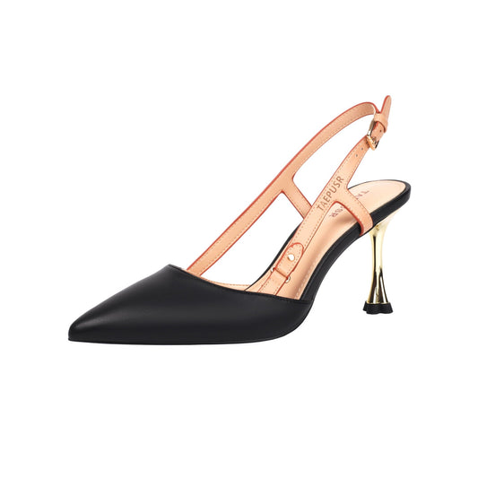 Rhia 80 Slingback Heel Sandals - Vivianly Shoes - Stilettos