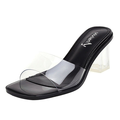 Rose 65 Heeled Sandals - Vivianly Shoes - Chunky Heels
