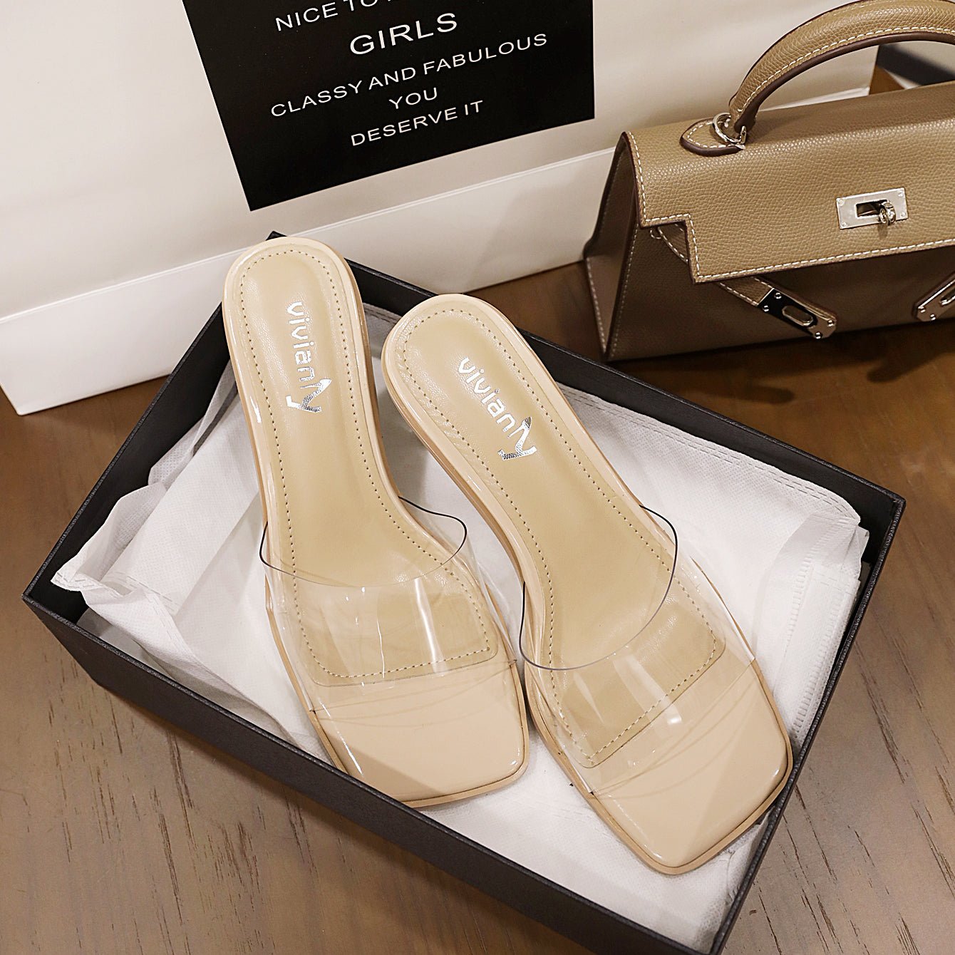Rose 65 Heeled Sandals - Vivianly Shoes - Chunky Heels