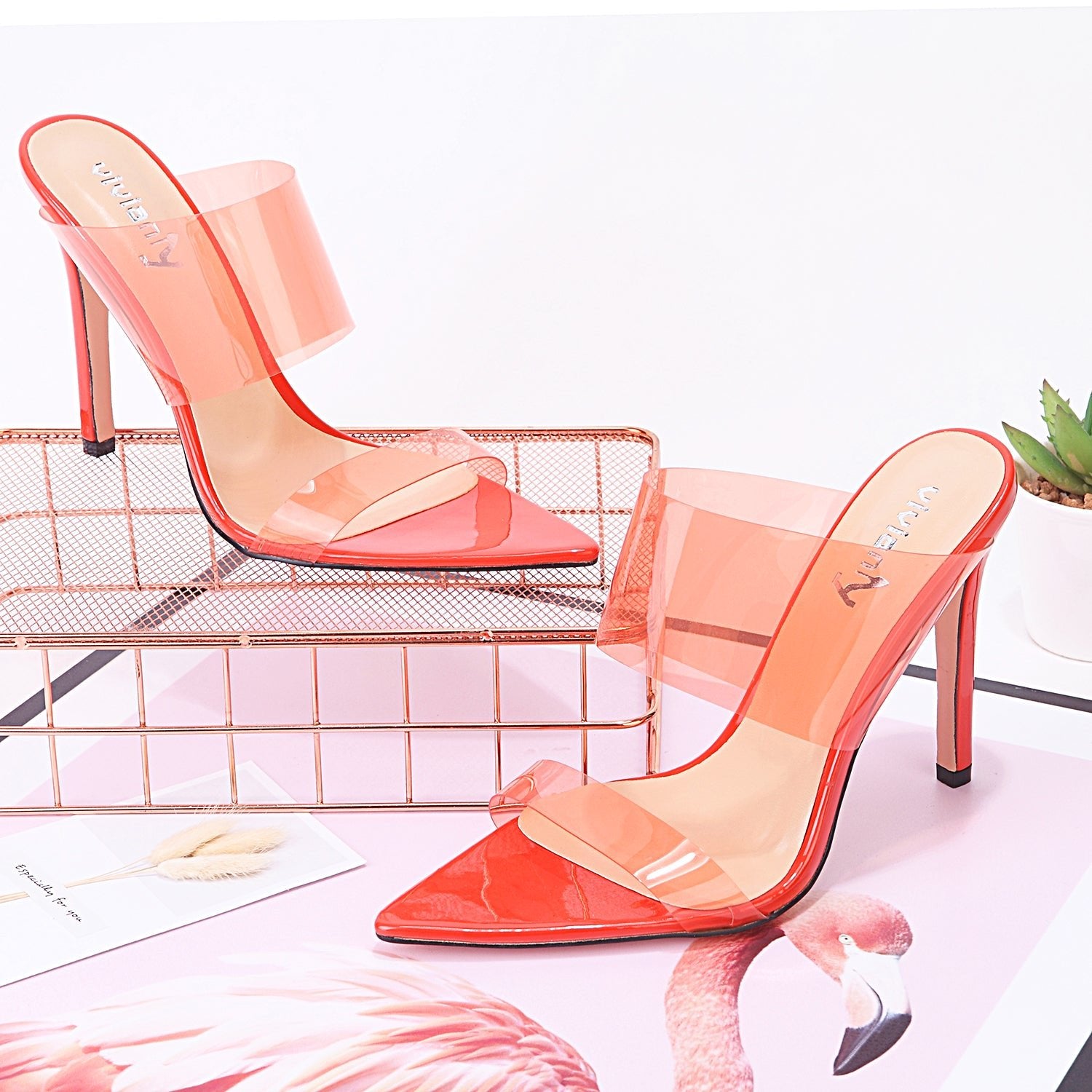 Roxy 110 Clear Stiletto Heels - Vivianly Shoes - Stilettos