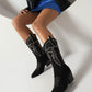 Jenn 68 Pointed Cowboy Mid Calf Boots - Vivianly Shoes - Mid Calf Boots