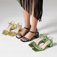 Juliana 55 Chunky Heel Sandals - Vivianly Shoes - chunky heels