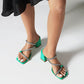 Luciana 69 Clear Sandals - Vivianly Shoes - chunky heels