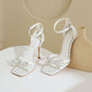 Pauline 100 Strappy Sandal Heels - Vivianly Shoes - Stilettos