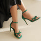 Pauline 100 Strappy Sandal Heels - Vivianly Shoes - Stilettos